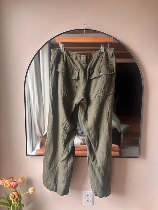 United colours of Benetton | green linen trouser | size medium - Picture 5 of 5